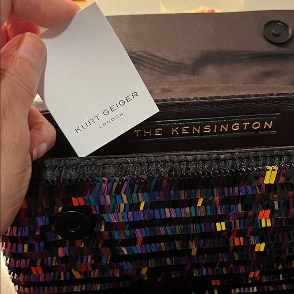 Kurt Geiger Multicolor Sequin Shoulder Bag🖤💜💙🩷 - Picture 5 of 12